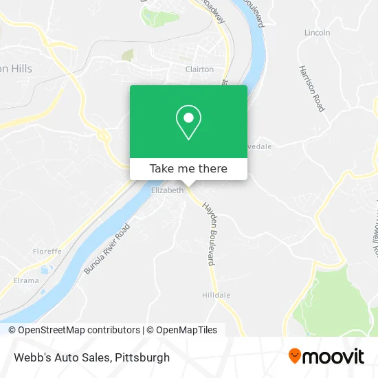 Webb's Auto Sales map