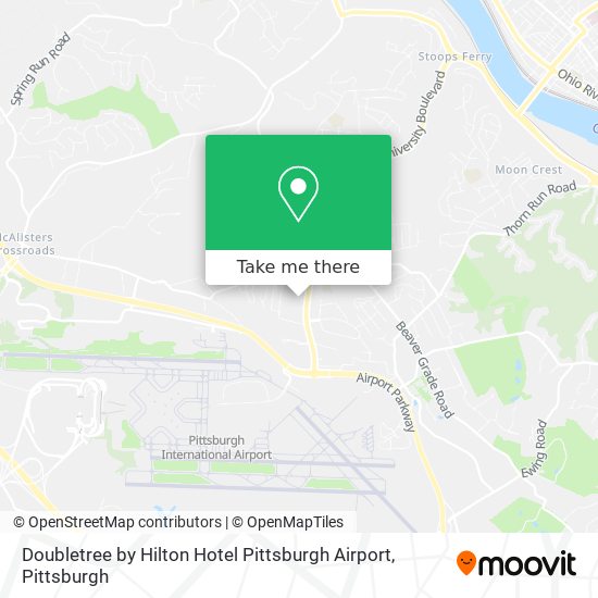 Mapa de Doubletree by Hilton Hotel Pittsburgh Airport