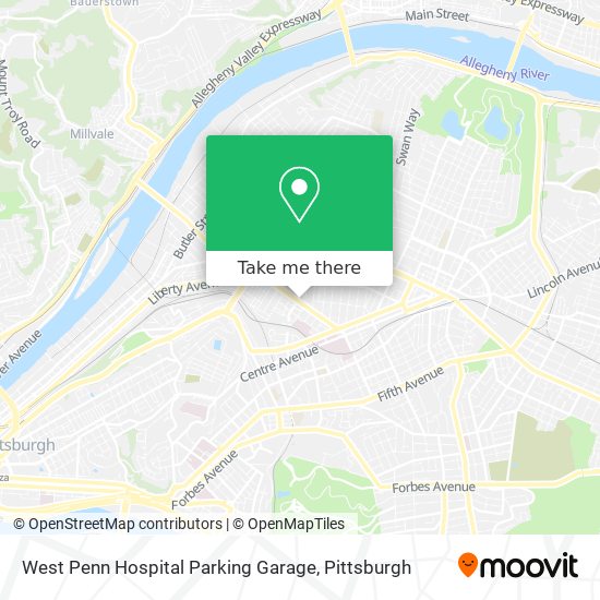 Mapa de West Penn Hospital Parking Garage