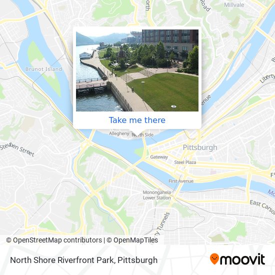 North Shore Riverfront Park map