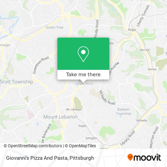 Mapa de Giovanni's Pizza And Pasta