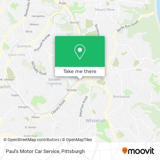 Mapa de Paul's Motor Car Service