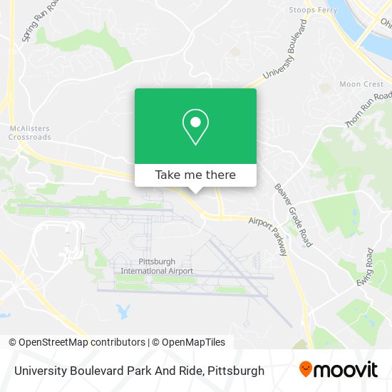 University Boulevard Park And Ride map