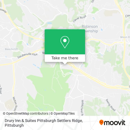 Drury Inn & Suites Pittsburgh Settlers Ridge map