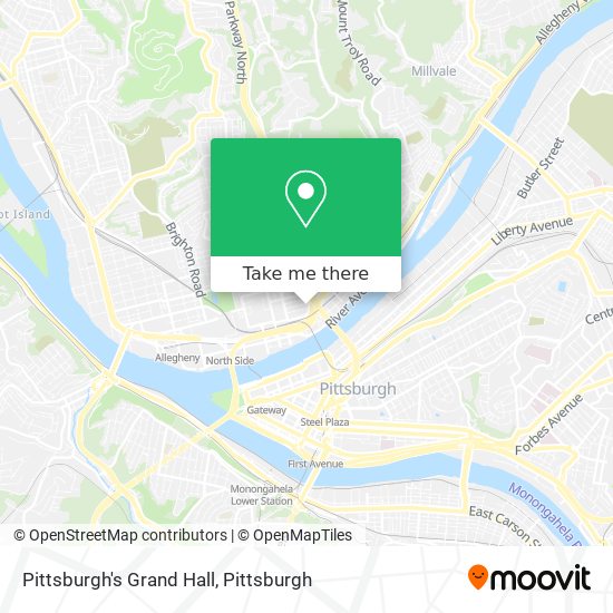 Mapa de Pittsburgh's Grand Hall