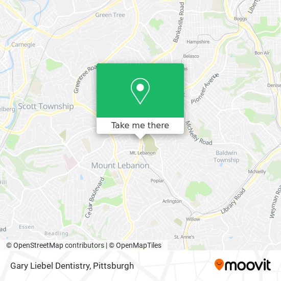 Mapa de Gary Liebel Dentistry