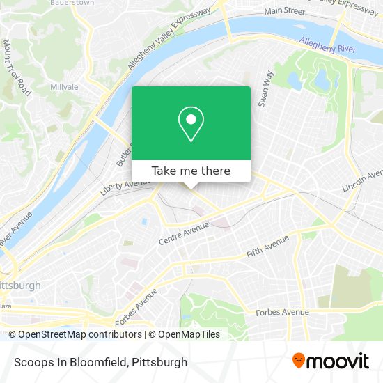 Scoops In Bloomfield map