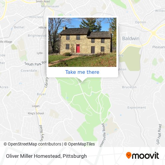 Oliver Miller Homestead map