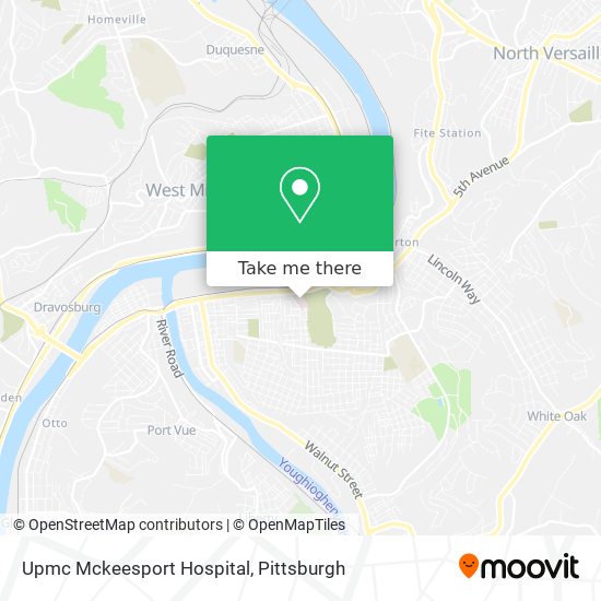 Upmc Mckeesport Hospital map
