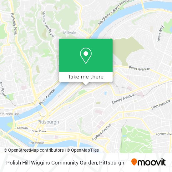 Polish Hill Wiggins Community Garden map