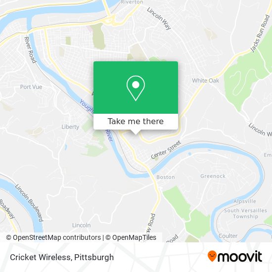 Mapa de Cricket Wireless