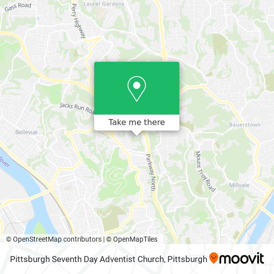 Pittsburgh Seventh Day Adventist Church map