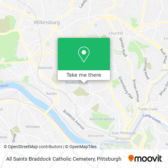 All Saints Braddock Catholic Cemetery map