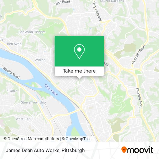 James Dean Auto Works map