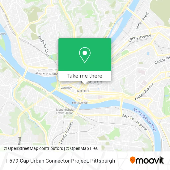 I-579 Cap Urban Connector Project map