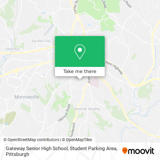 Gateway Senior High School, Student Parking Area map