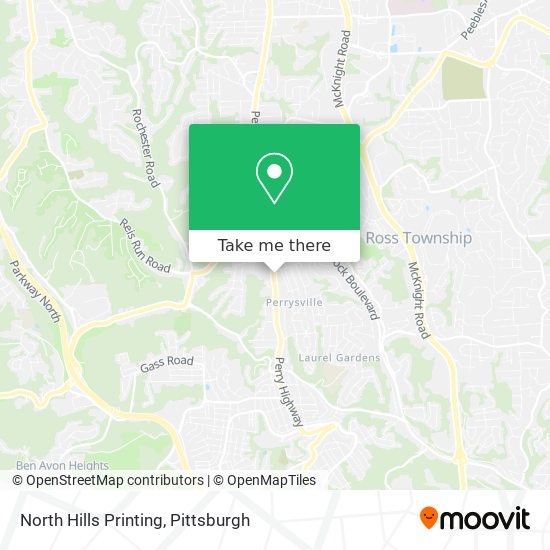 North Hills Printing map