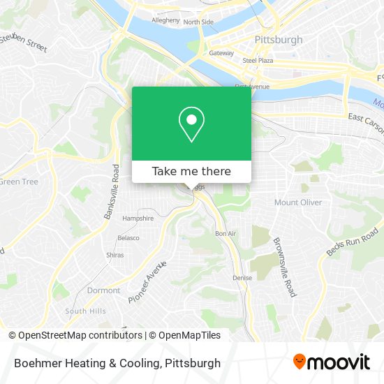 Boehmer Heating & Cooling map