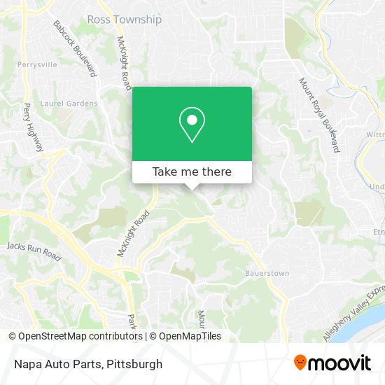 Napa Auto Parts map