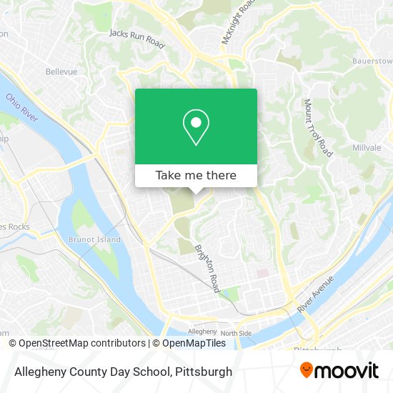 Allegheny County Day School map