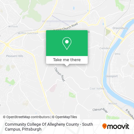 Community College Of Allegheny County - South Campus map