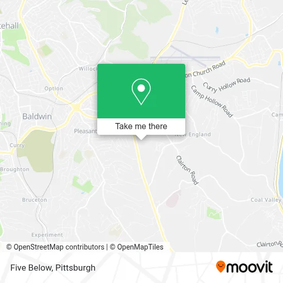 Five Below map