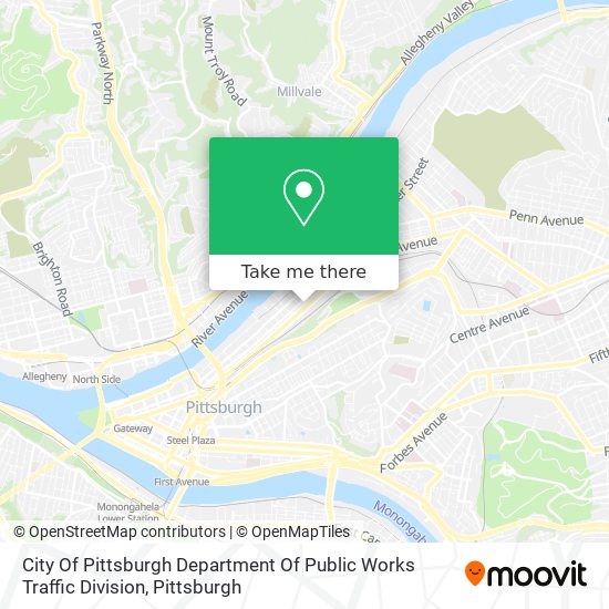 Mapa de City Of Pittsburgh Department Of Public Works Traffic Division