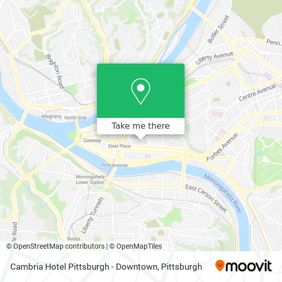 Cambria Hotel Pittsburgh - Downtown map