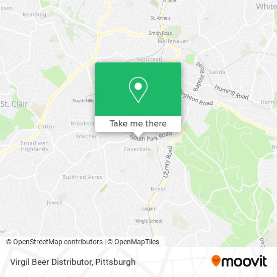Virgil Beer Distributor map