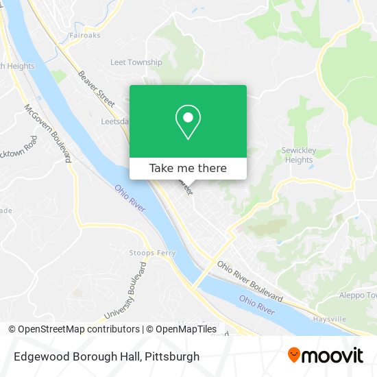 Edgewood Borough Hall map