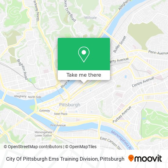 Mapa de City Of Pittsburgh Ems Training Division