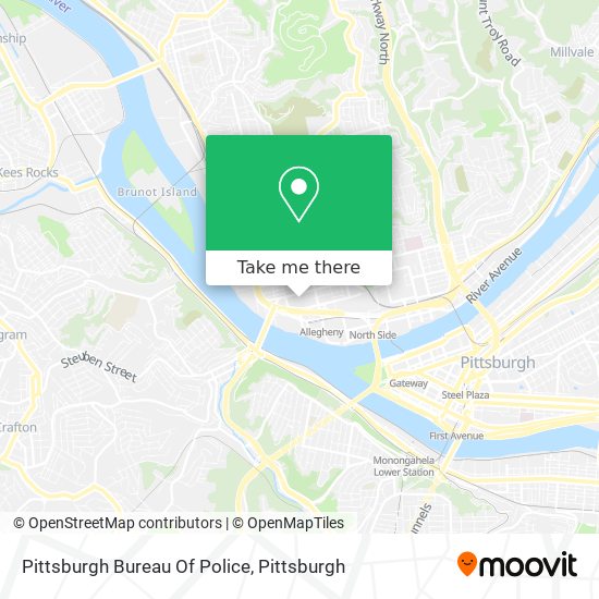 Mapa de Pittsburgh Bureau Of Police