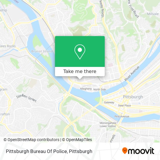 Pittsburgh Bureau Of Police map