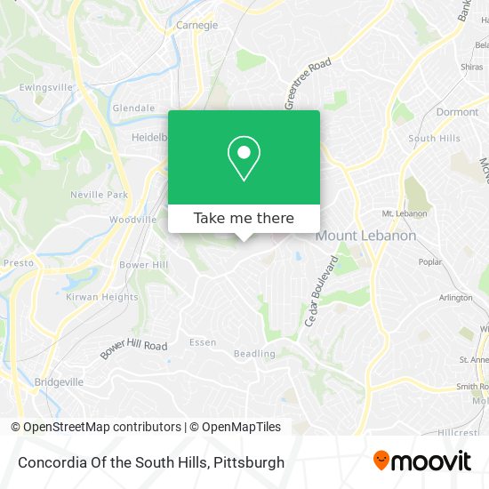 Mapa de Concordia Of the South Hills