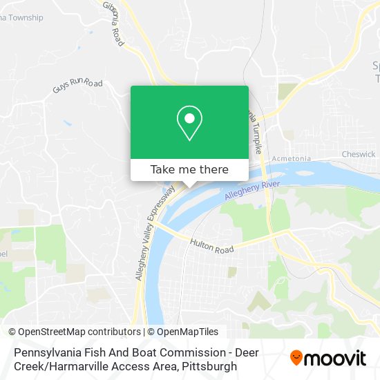 Pennsylvania Fish And Boat Commission - Deer Creek / Harmarville Access Area map