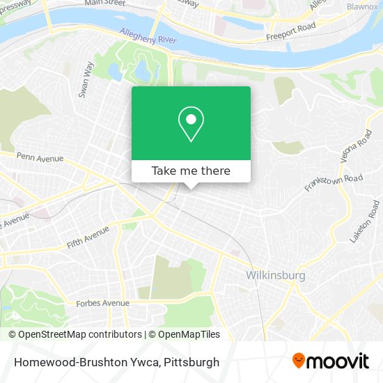 Mapa de Homewood-Brushton Ywca