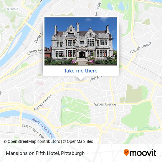 Mansions on Fifth Hotel map