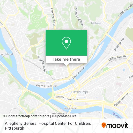 Mapa de Allegheny General Hospital Center For Children