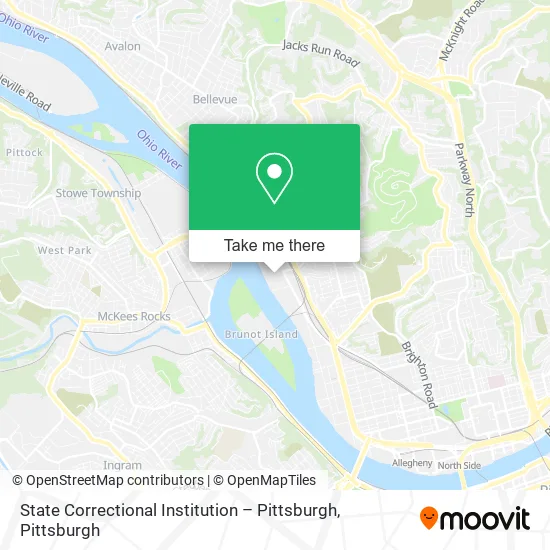 Mapa de State Correctional Institution – Pittsburgh