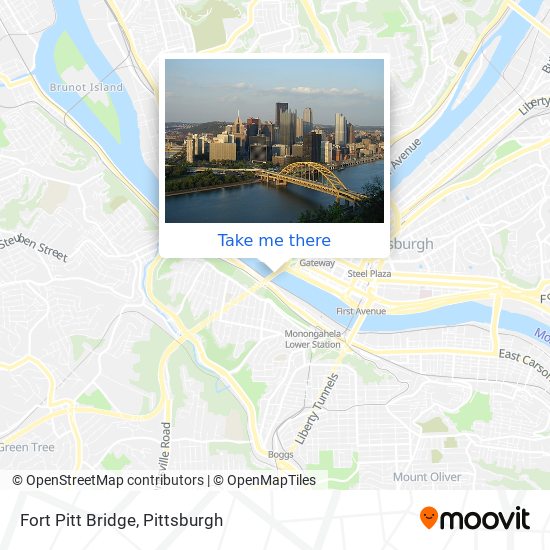 Fort Pitt Bridge map