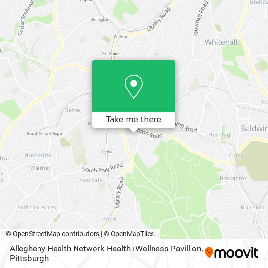 Allegheny Health Network Health+Wellness Pavillion map