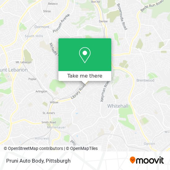 Pruni Auto Body map