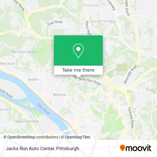 Jacks Run Auto Center map