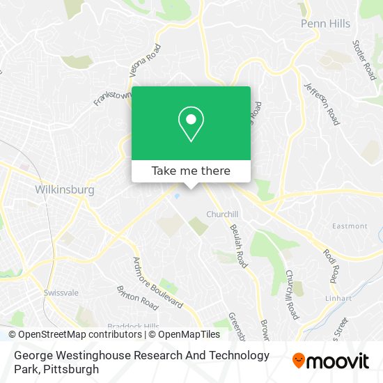 Mapa de George Westinghouse Research And Technology Park