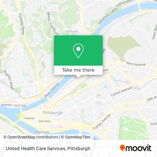 Mapa de United Health Care Services