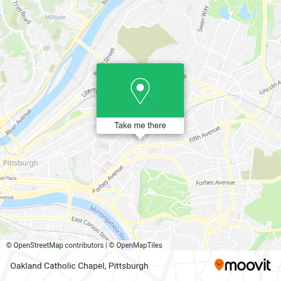 Oakland Catholic Chapel map