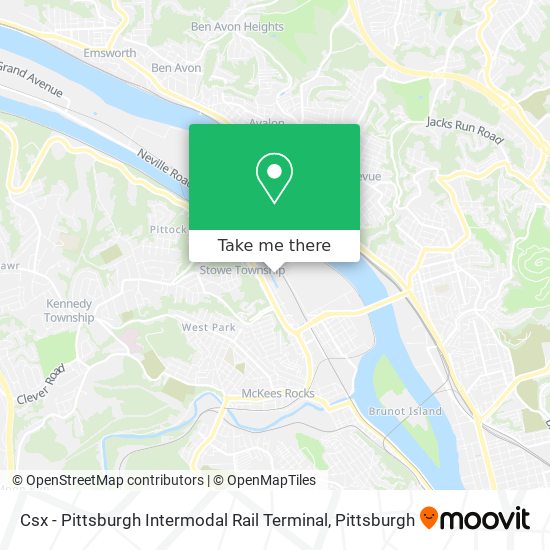 Csx - Pittsburgh Intermodal Rail Terminal map