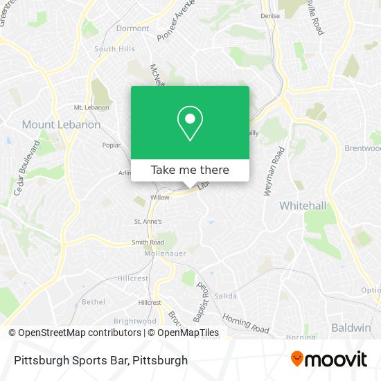 Pittsburgh Sports Bar map