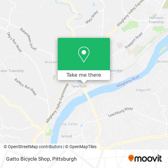 Mapa de Gatto Bicycle Shop