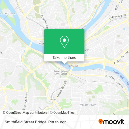 Smithfield Street Bridge map